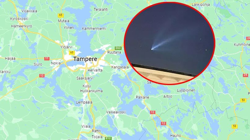 Niecodzienny widok na niebie nad Tempere.