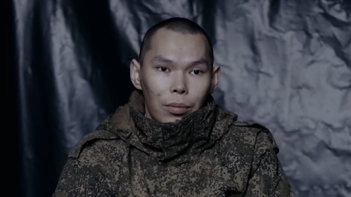 Dmitrij Japtik, schwytany żołnierz z populacji Nieńców.