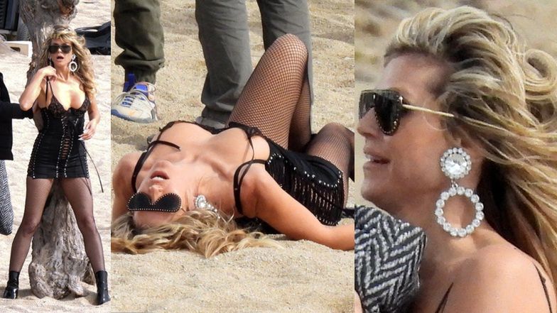 Heidi Klum wije się na plaży 