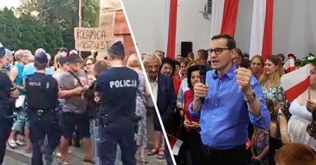 Morawiecki wygwizdany w Gorlicach. "Będziesz siedział"