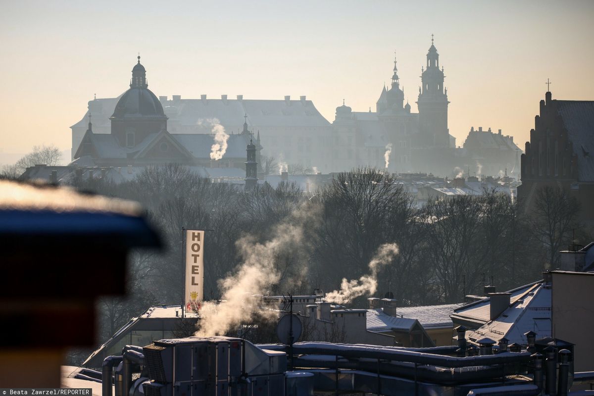 Kraków. Smog nad miastem