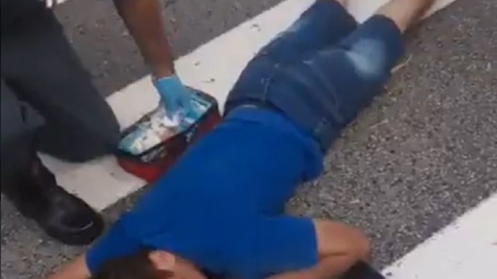 Twitter / Na zdjęciu: rowerzysta potrącony przez Luiza Adriano