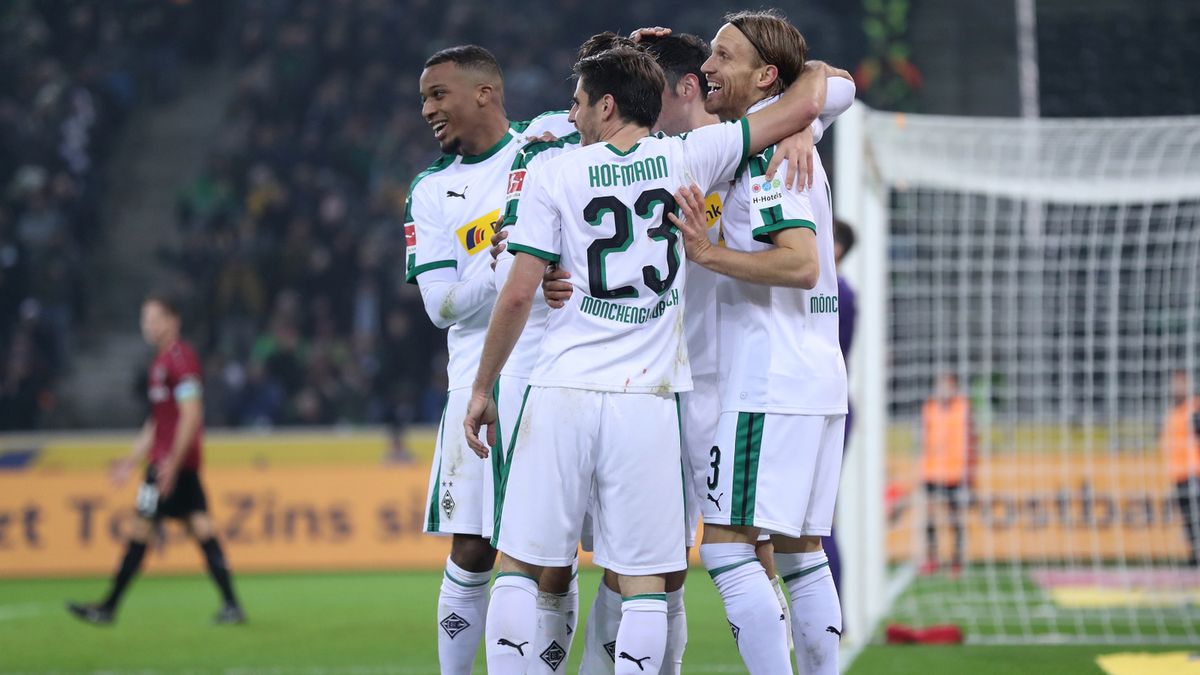 PAP/EPA / FRIEDEMANN VOGEL / Na zdjęciu: radość piłkarzy Borussii Moenchengladbach