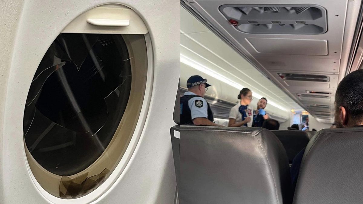 Na pokładzie samolotu doszło do bójki. Pasażerowie wybili wewnętrzne okno