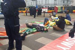 Extinction Rebellion protestuje. Blokada Alei Jerozolimskich