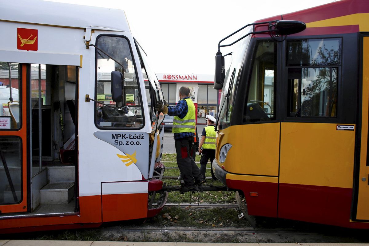 Wypadek tramwajowy w Łodzi w 2018 r./ Zdjęcie ilustracyjne
