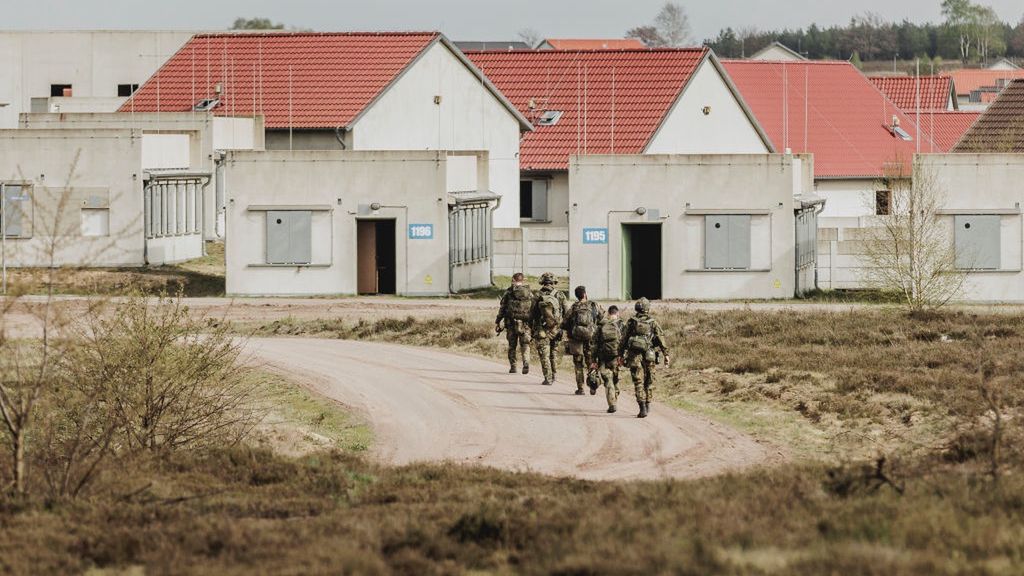 NATO Troops Hold Urban Combat Training During Quadriga Exercises
GARDELEGEN, GERMANY - APRIL 08: Soldiers are pictured as Czech, Norwegian and German soldiers take part in an urban combat training scenario during the Wettiner Schwert 2024 (Wettin Sword 2024) military exercises on April 08, 2024 at the military Training town Schnöggersburg, near Gardelegen, Germany. Wettiner Schwert is part of the larger NATO Quadriga exercises, which in turn are part of the ongoing NATO Steadfast Defender military exercises taking place across northern, eastern, central and southeastern Europe. (Photo by Florian Gaertner/Photothek via Getty Images)
Florian Gaertner
symbolfoto, symbolbild, symbol picture symbol image, symbole, symbolisch, symbols, symbolic, creative, militaer, armee, ausruestung, militaerische, north atlantic treaty organization, uebung, militaeruebung, excercise, training, quadriga, nrf, wettiner schwert, einsatzbereitschaft, wehrdienst, wehrpflicht, landes- und buendnisverteidigung, lvbv, landesverteidigung, buendnisverteidigung, orts- und haeuserkampf, cqb, close quarters battle, urban terrain, uebdorf, soldat, soldier, heer