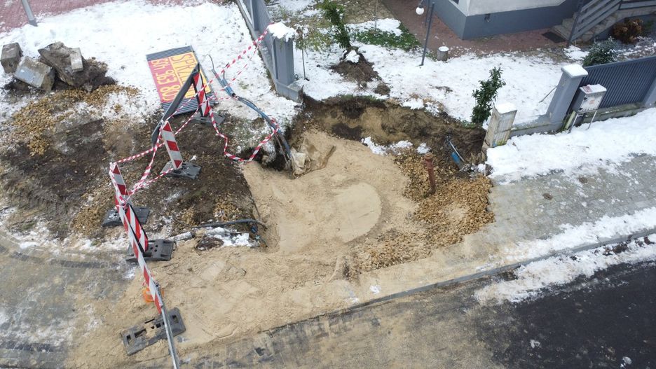 Zapadlisko przy domu w Olkuszu - 29.11