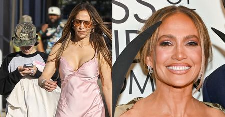 Jennifer Lopez świętuje 18. urodziny bliźniąt Emme i Maksa. Olśniła w różowej satynie z dekoltem (FOTO)