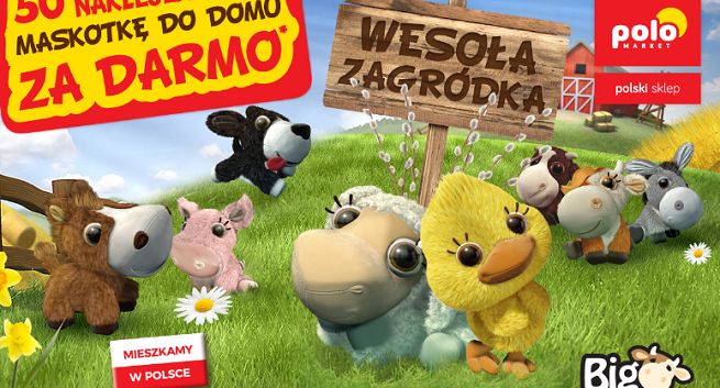 Polomarket promuje się maskotkami z „wesołej zagródki”