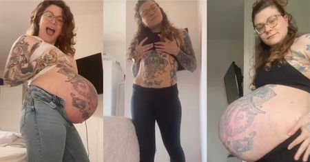 Influencerka dokumentowała, jak zmieniały się jej tatuaże na brzuchu w trackie ciąży. Pokazała zdjęcia PO porodzie (ZDJĘCIA)