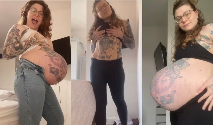 Influencerka dokumentowała, jak zmieniały się jej tatuaże na brzuchu w trackie ciąży. Pokazała zdjęcia PO porodzie (ZDJĘCIA)