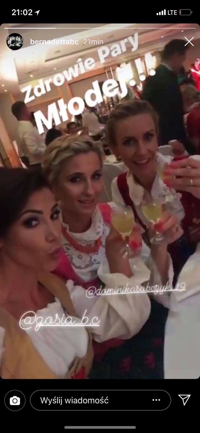Bernadetta Bachleda-Curuś na weselu Pauliny Krupińskiej
