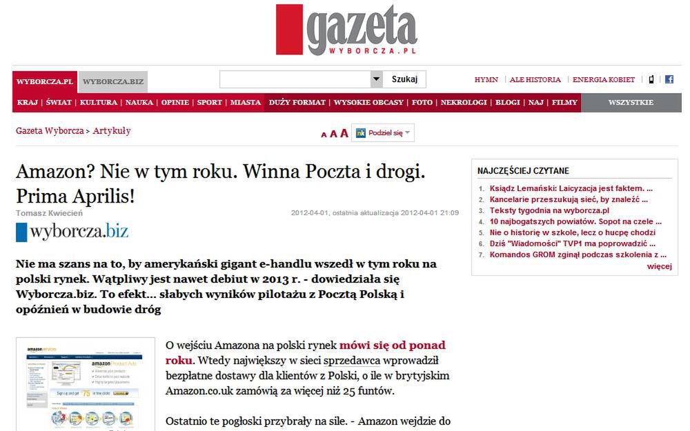 Prima aprilis 2012 w Internecie - najlepsze żarty. Kto wkręcał internautów? 4