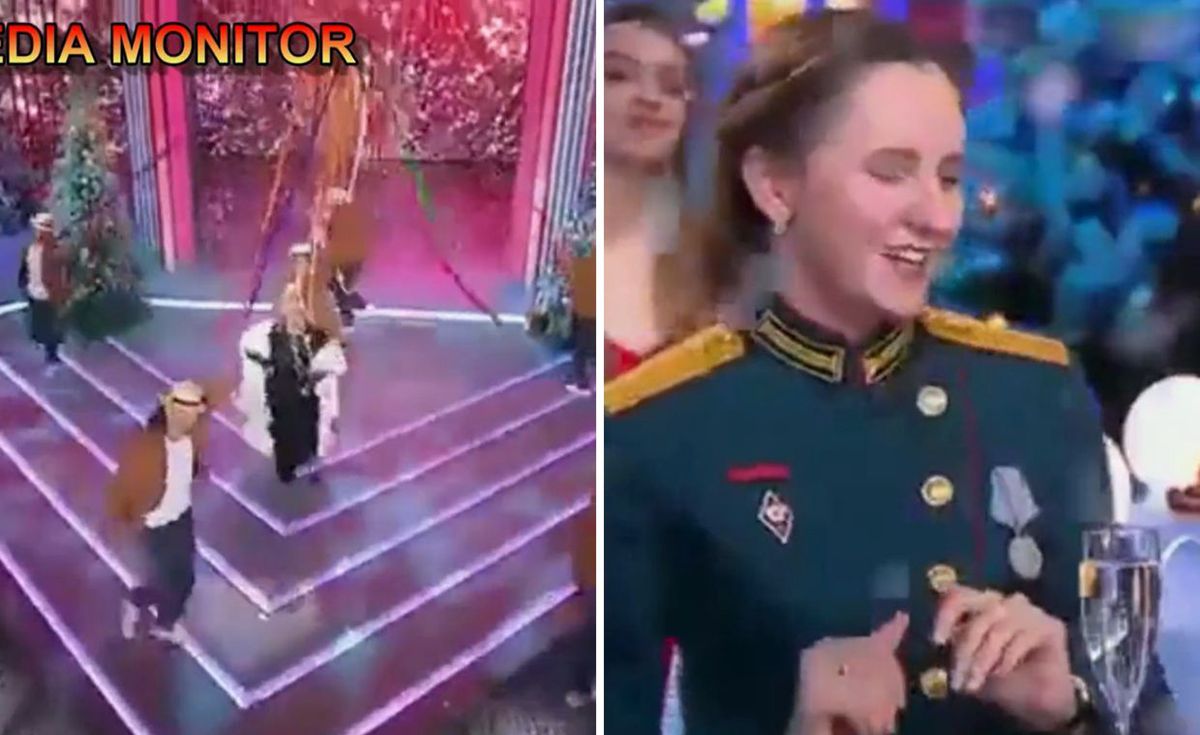 Ukraińskie piosenki, wojskowi na widowni. Sylwester w rosyjskiej TV