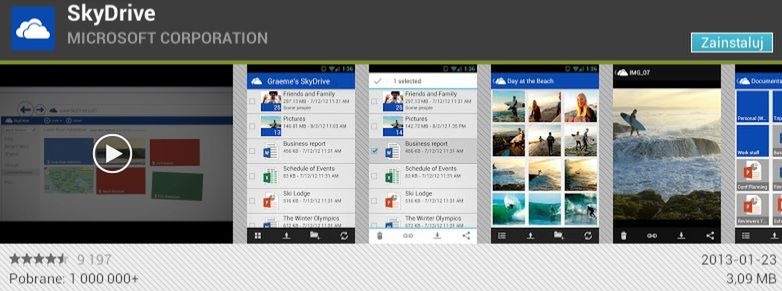 SkyDrive - jak zainstalować? Poradnik [Android] 2