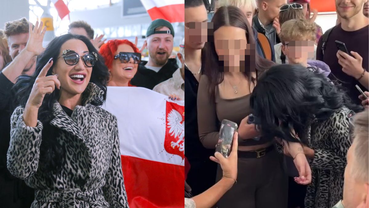Steczkowska na lotnisku pocałowała fankę. Miała powód