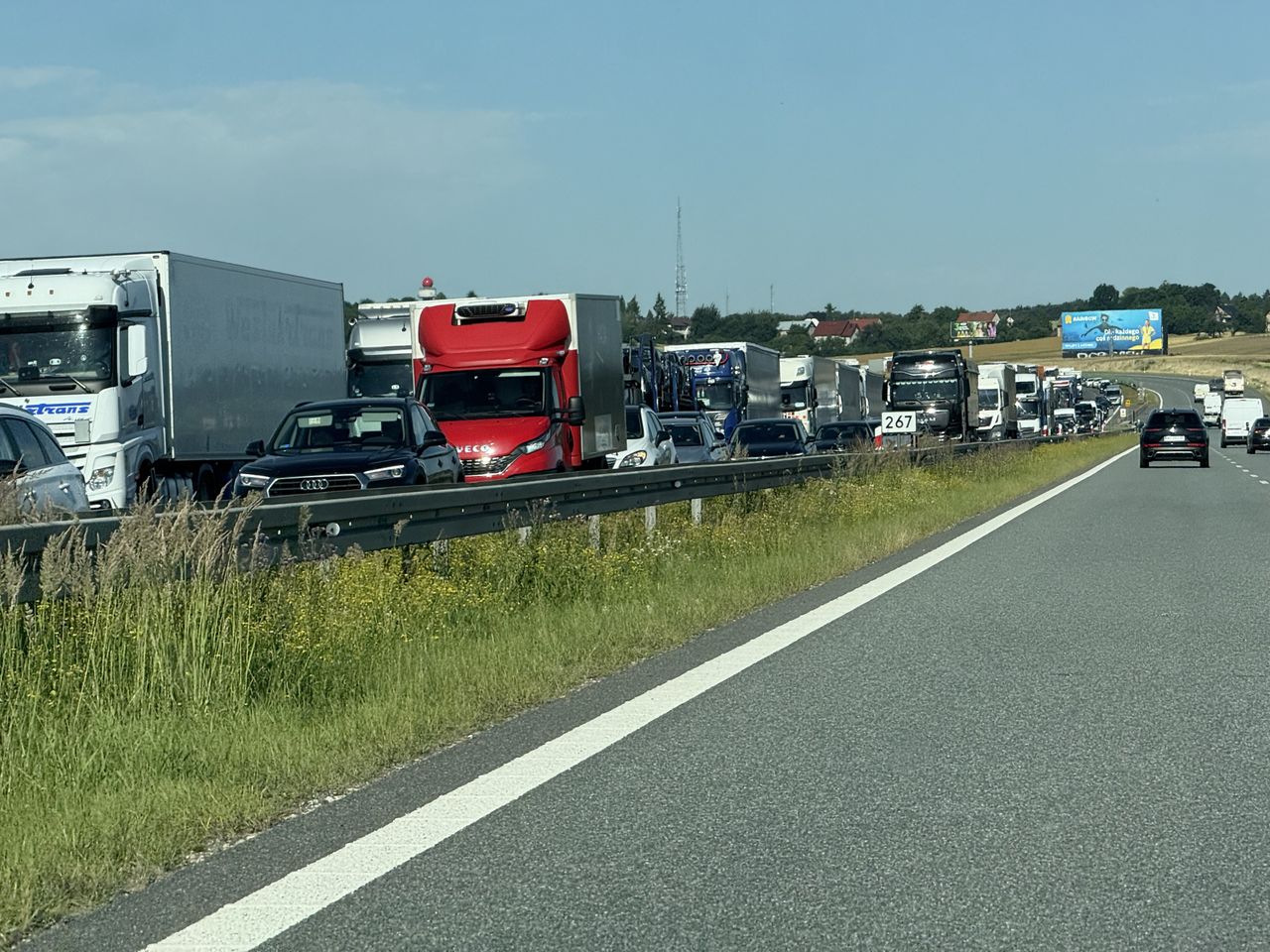 Korek na A4. "Wystrzeliła opona"