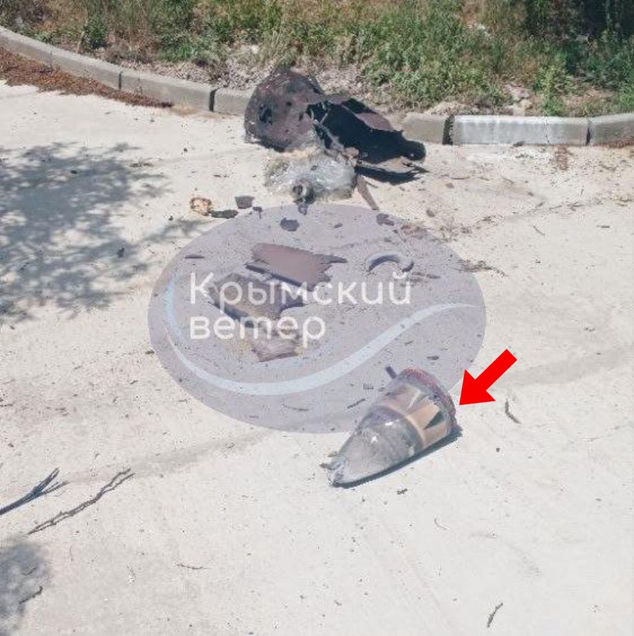 Wreckage of a rocket found near Sevastopol