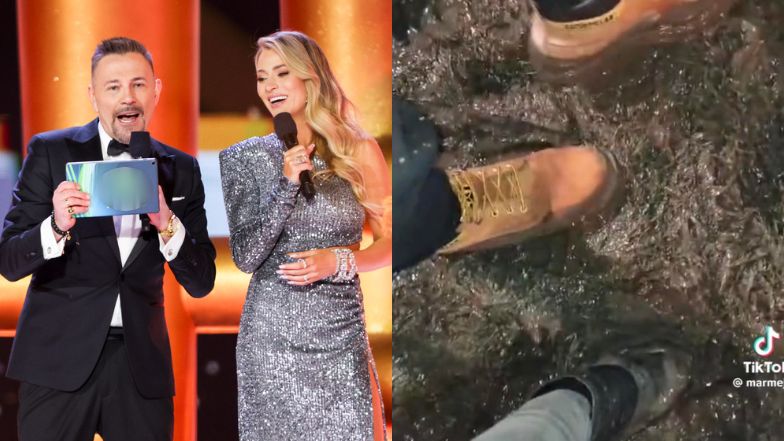 Tego nie pokazali w TV. Błoto dokuczało publice Sylwestra Polsatu