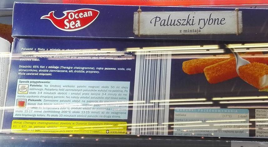 Paluszki rybne firmy Ocean Sea