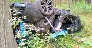 Śmiertelny wypadek pod Krosnem Odrzańskim. Kierowca BMW uciekając policji uderzył w drzewo. Nie żyje