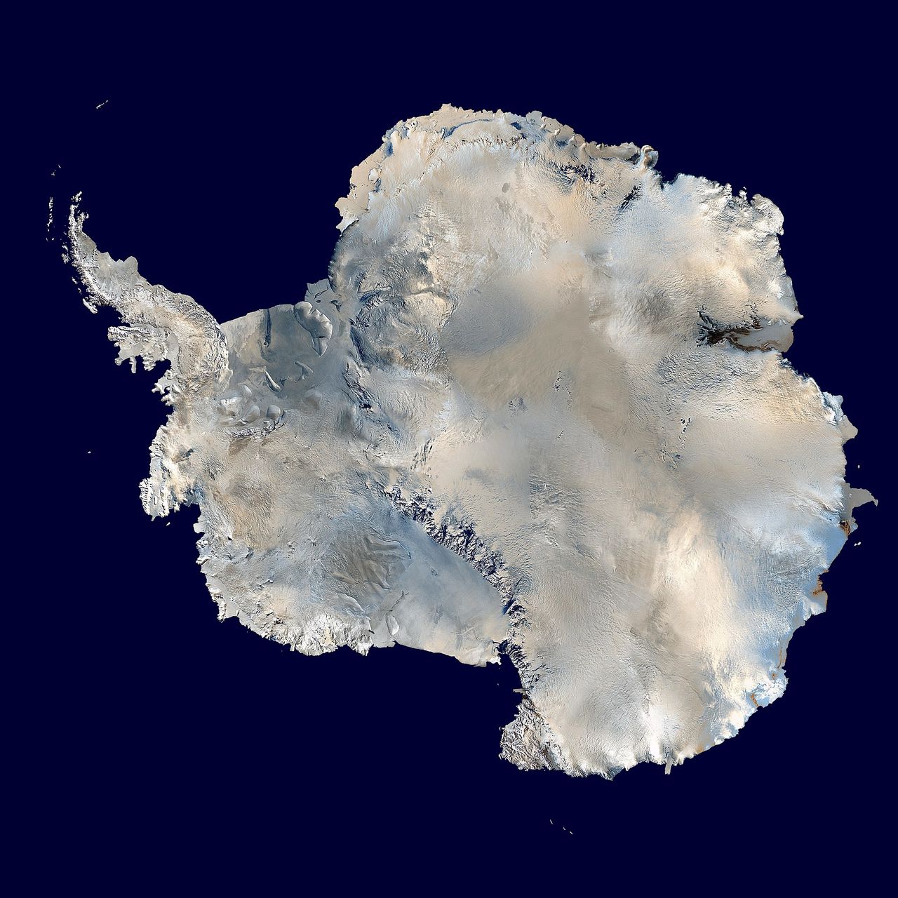 Zdjęcie satelitarne Antarktydy