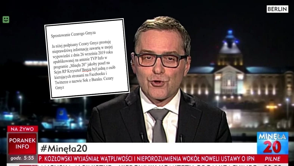 Cezary Gmyz Prostuje Nieprawdziwą Informację Ponad 3 Lata Po Wyroku Wp Teleshow 4170