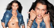 Bella Hadid odsłania piersi i gryzie naszyjnik...