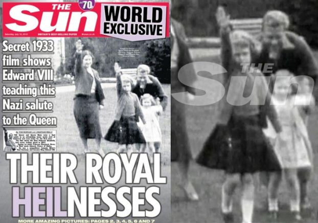 Skandal w Wielkiej Brytanii: 7-letnia królowa Elżbieta II... "HAJLUJE"!