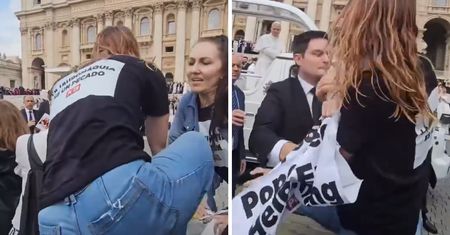 Incydent podczas przejazdu papieża. Aktywiści zakłócili audiencję