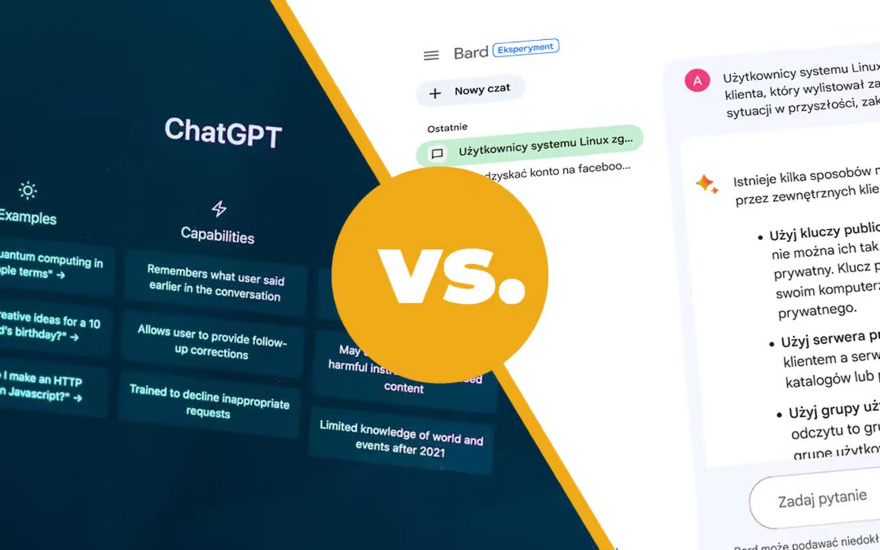 ChatGPT i Bard. Jak sobie radzą w praktyce?