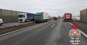 Pow. toruński: Utrudnienia na A1. Samochód ciężarowy zderzył się z autem osobowym
