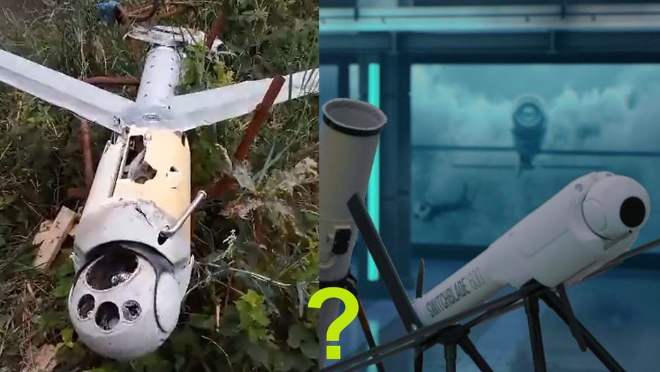 Po lewej: Dron znaleziony przez Rosjan. Po prawej: Swichblade 600