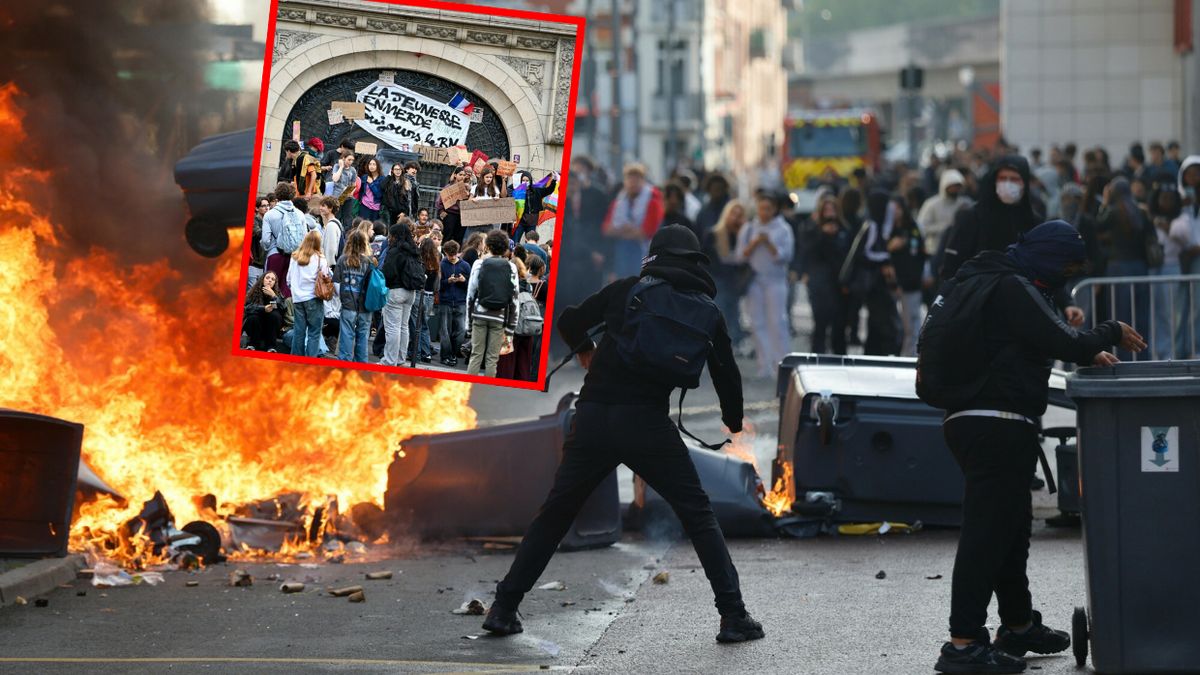 Brutalne protesty uczniów we Francji