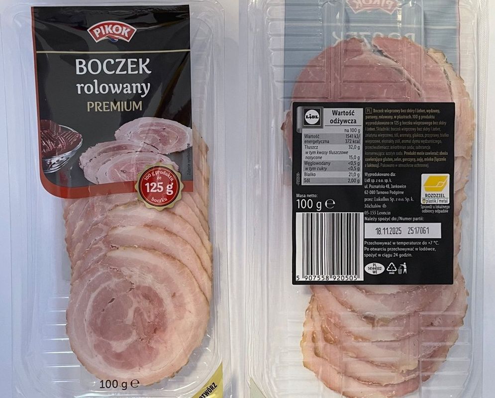 Ostrzeżenie GIS. Groźna bakteria wykryta w boczku rolowanym