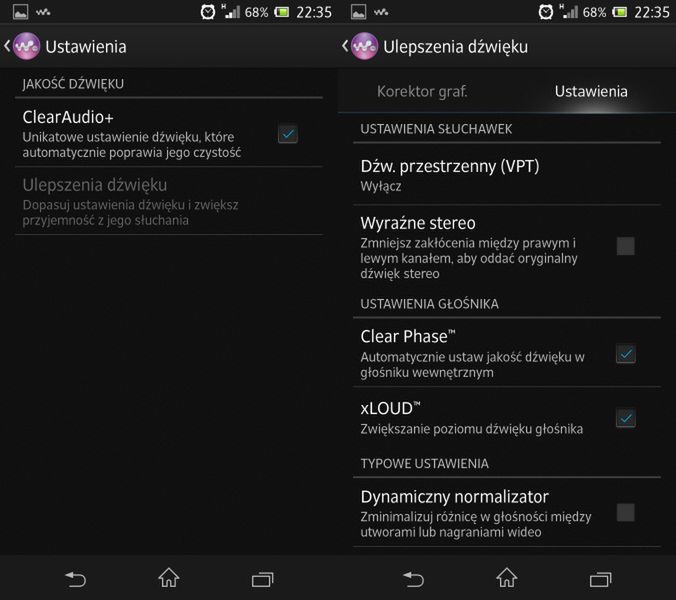 Xperia Z - ClearAudio+ i ulepszanie dźwięku