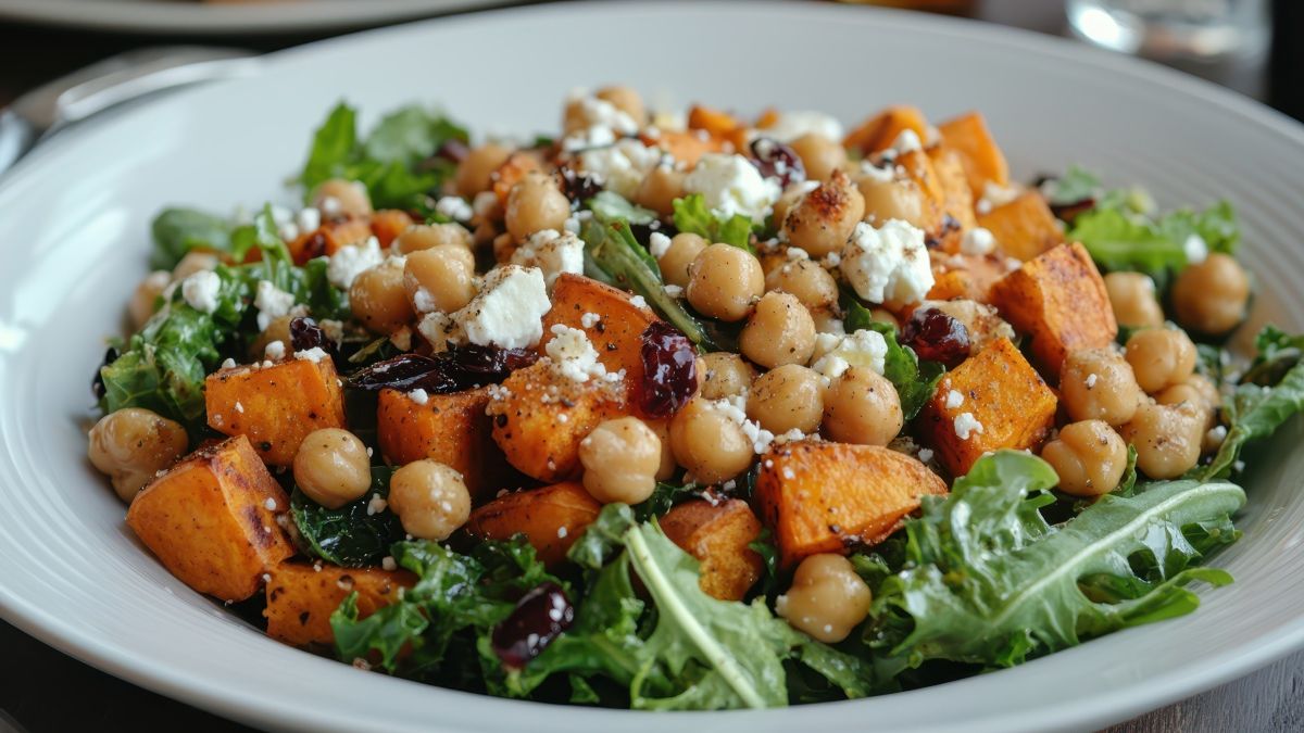 Pyszna sałatka z pieczoną marchewką