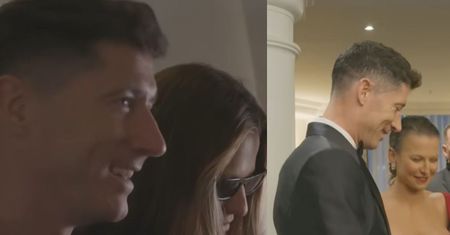 Tych ujęć z Lewandowskimi nie pokazały kamery. Kulisy trafiły do sieci