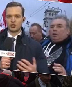 Przechodzień "skradł show" dziennikarzowi TVP Info. Dorwał się do mikrofonu i się zaczęło