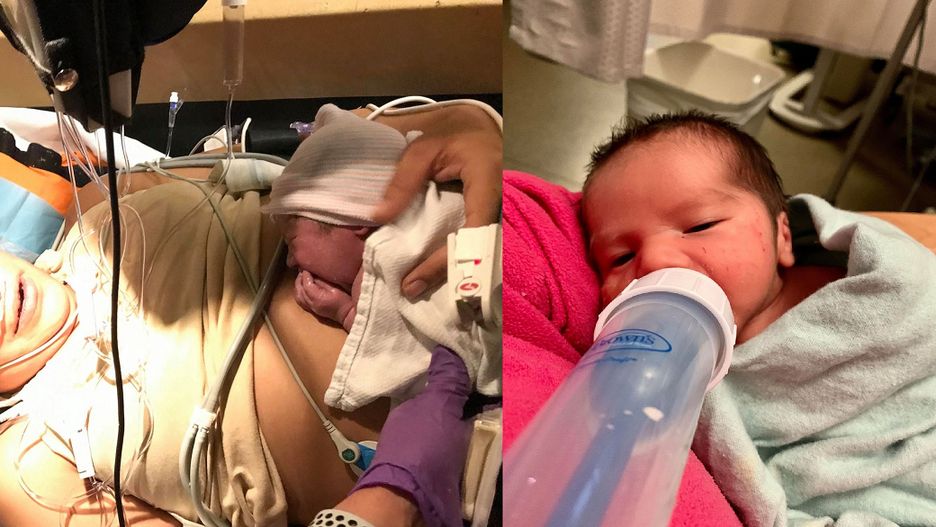 Urodziła w samolocie