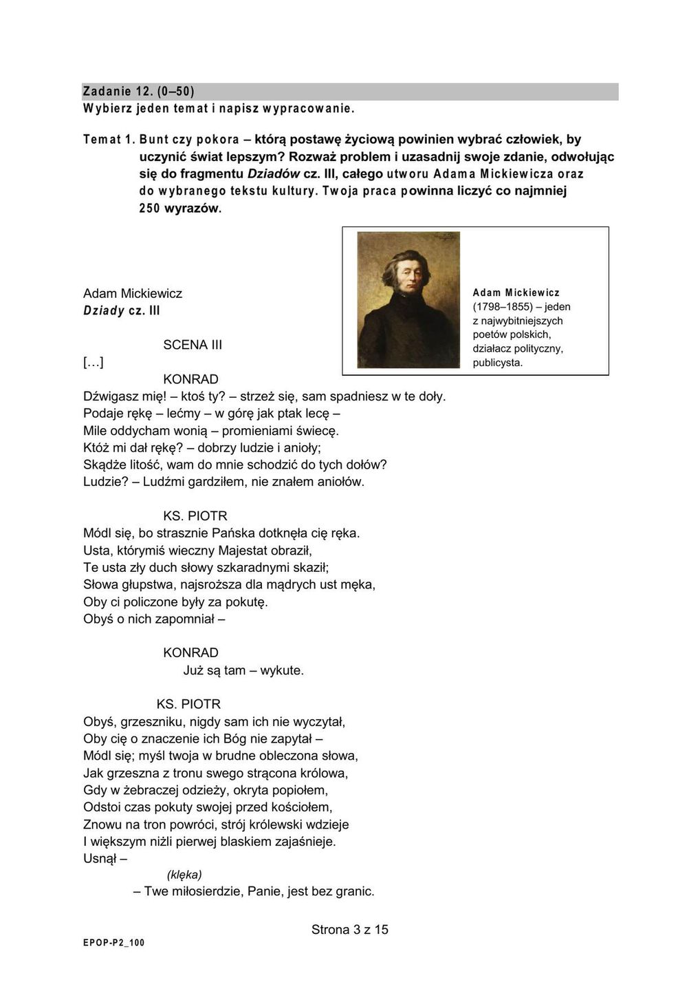 Matura 2024. J. polski. Arkusze CKE. Formuła 2015