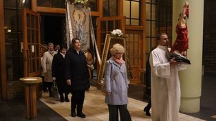 Leszno: Obchody Wigilii Paschalnej i procesja rezurekcyjna w kościele