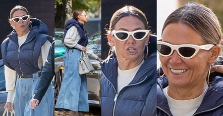 Kinga Rusin w jesiennej stylizacji paraduje po warszawskim Żoliborzu (ZDJĘCIA)