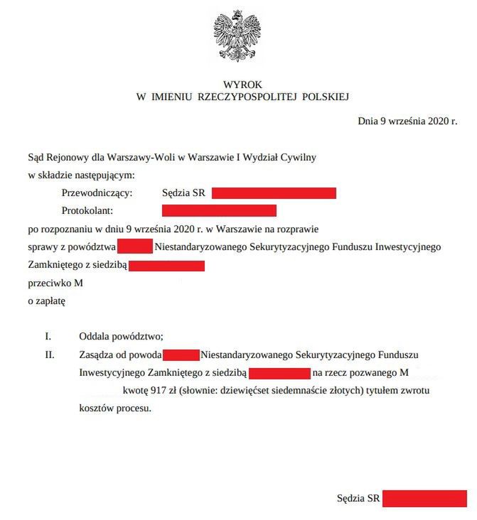 Sąd przyznał panu Michałowi rację.