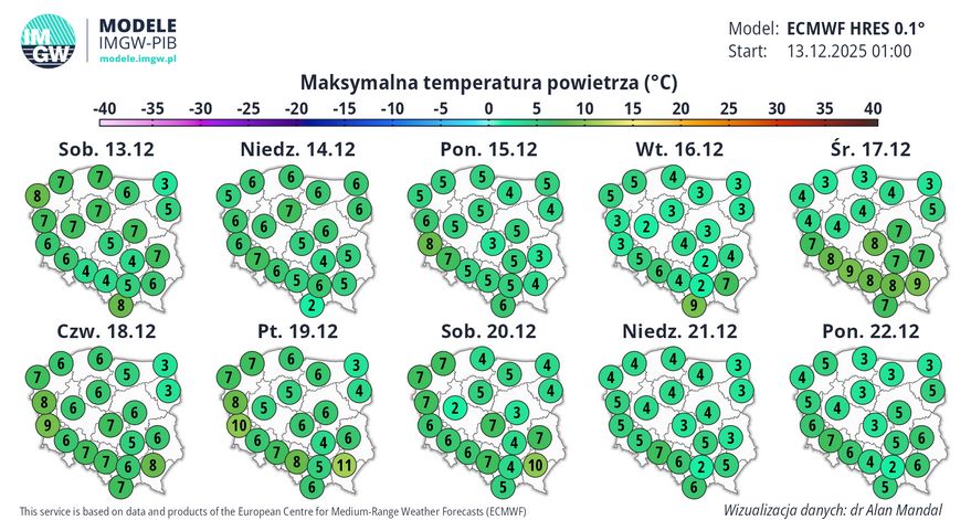 Prognoza IMGW na 10 dni