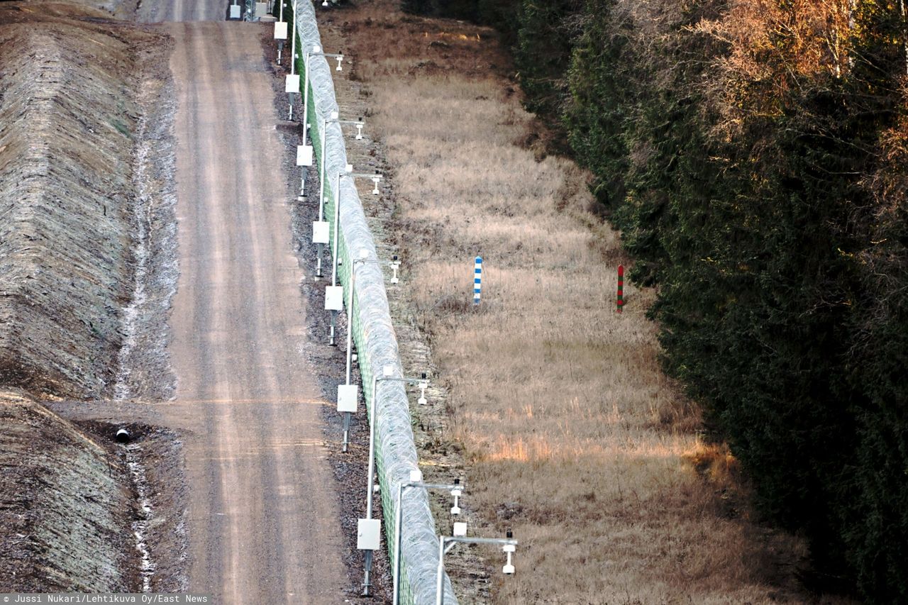 Płot na granicy Finlandii z Rosją
