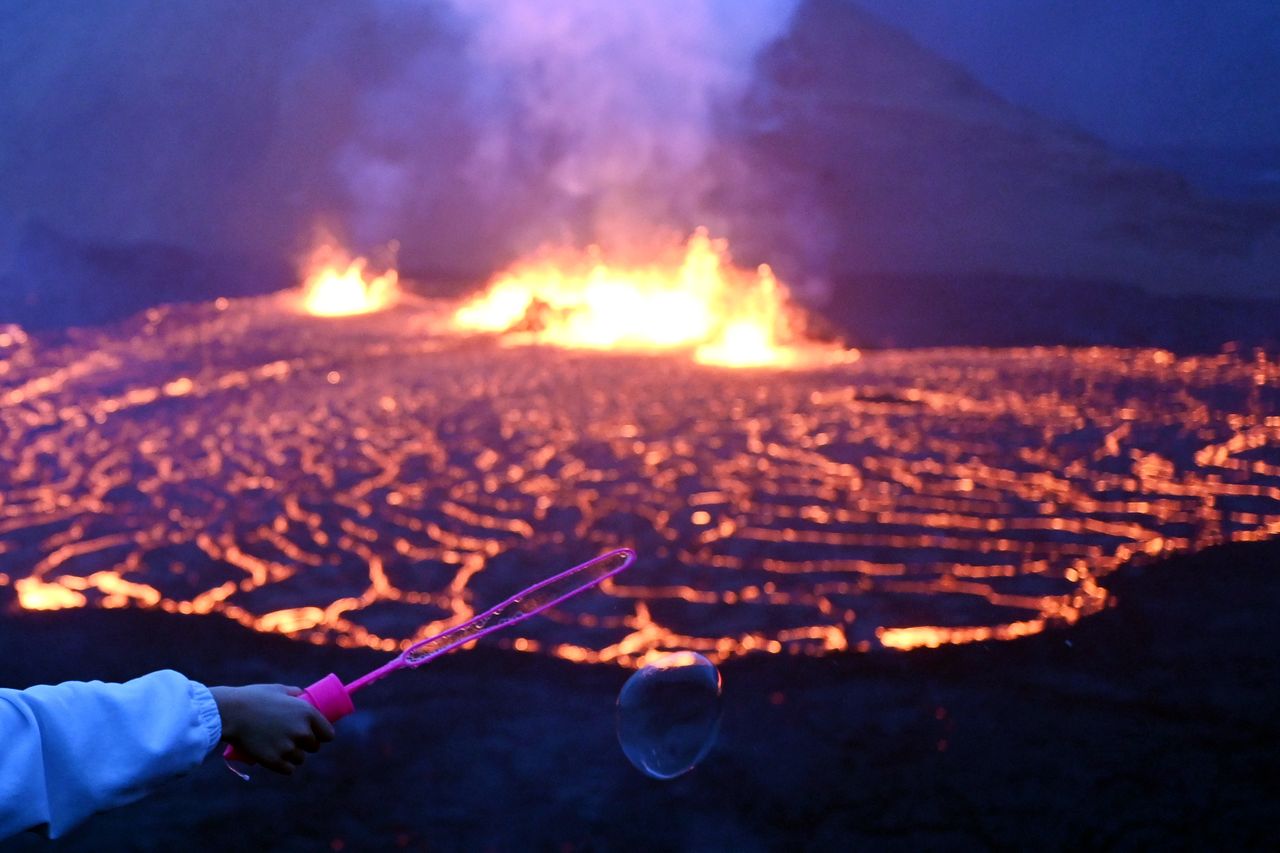 Volcano eruption in Grindavik, Iceland