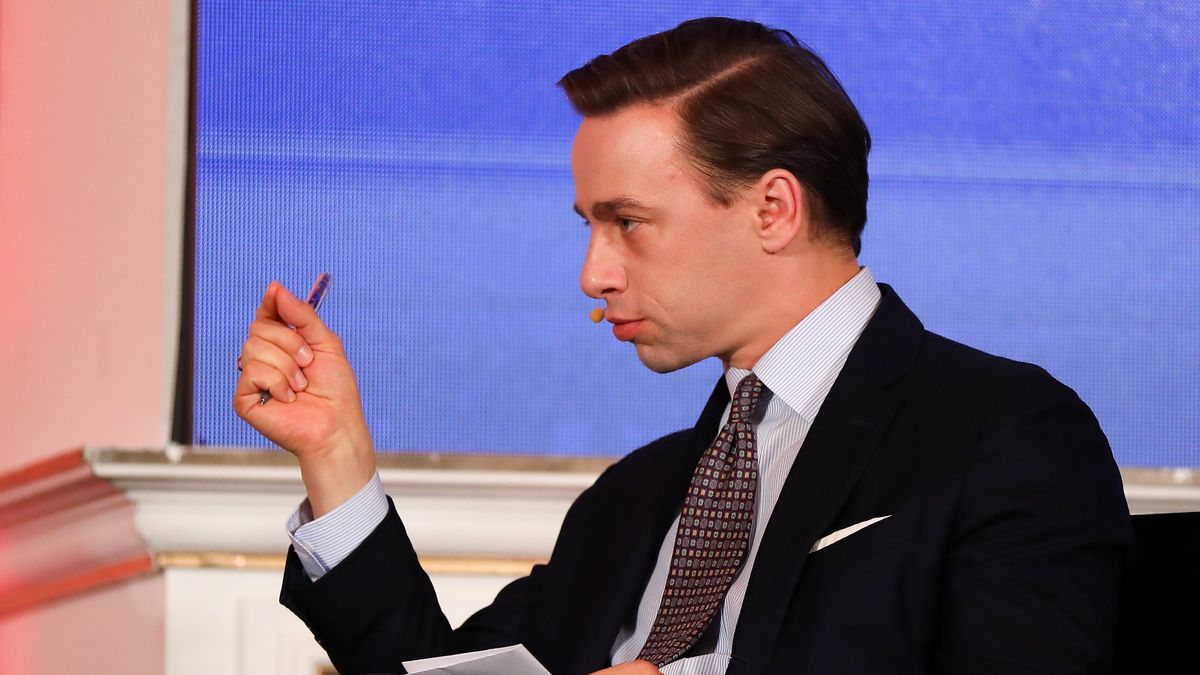 Krzysztof Bosak, Deputy Speaker of the Sejm and Member of Parliament for the Confederation of Freedom and Independence party, participates in a panel discussion at the Krynica Forum 2025 in Krynica-Zdroj, Poland, on October 29, 2025. The Krynica Forum is one of the largest and most important conference events in Poland. Experts, politicians, local government officials, and entrepreneurs discuss topics including the development, economy, and defense of Poland and Europe during numerous panels. Emphasis is placed on dialogue and exchange of views to find concrete solutions. (Photo by Klaudia Radecka/NurPhoto via Getty Images)