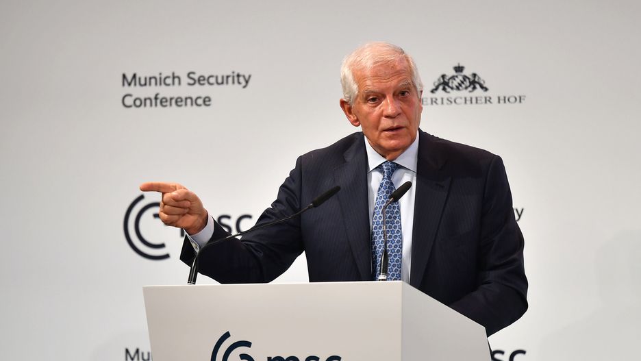 EU High Representative for Foreign Affairs and Security Policy Josep Borrell delivers a speech during the 59th Munich Security Conference (MSC) in Munich, Germany, 19 February 2023. More than 500 high-level international decision-makers meet at the 59th Munich Security Conference in Munich during their annual meeting from 17 to 19 February 2023 to discuss global security issues. EPA/ANNA SZILAGYI Dostawca: PAP/EPA.